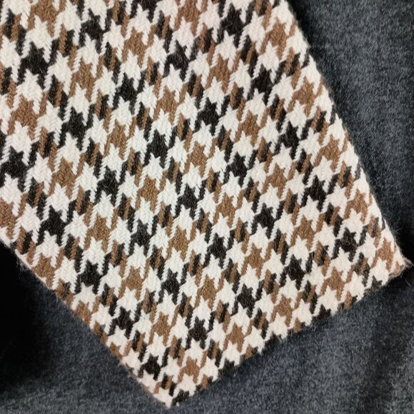 Mossimo Houndstooth Blazer Jacket Womens L Brown Classic Preppy Academia Lined - Picture 5 of 8